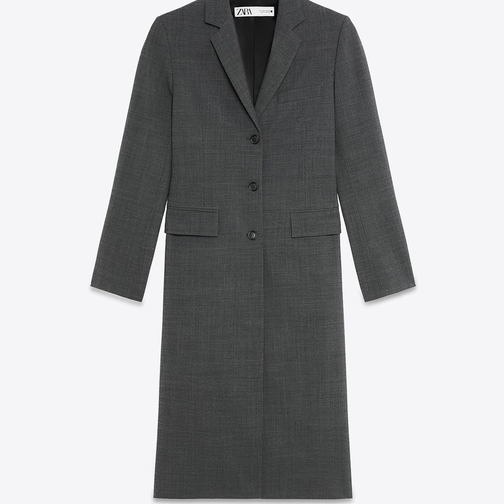 Zara Women's Gray Long Coat